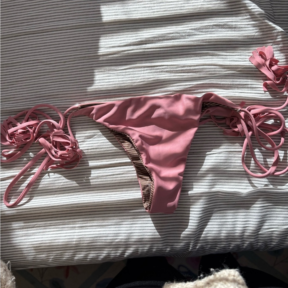 Acacia Swim Pink Tie side Bikini Bottom - Size M